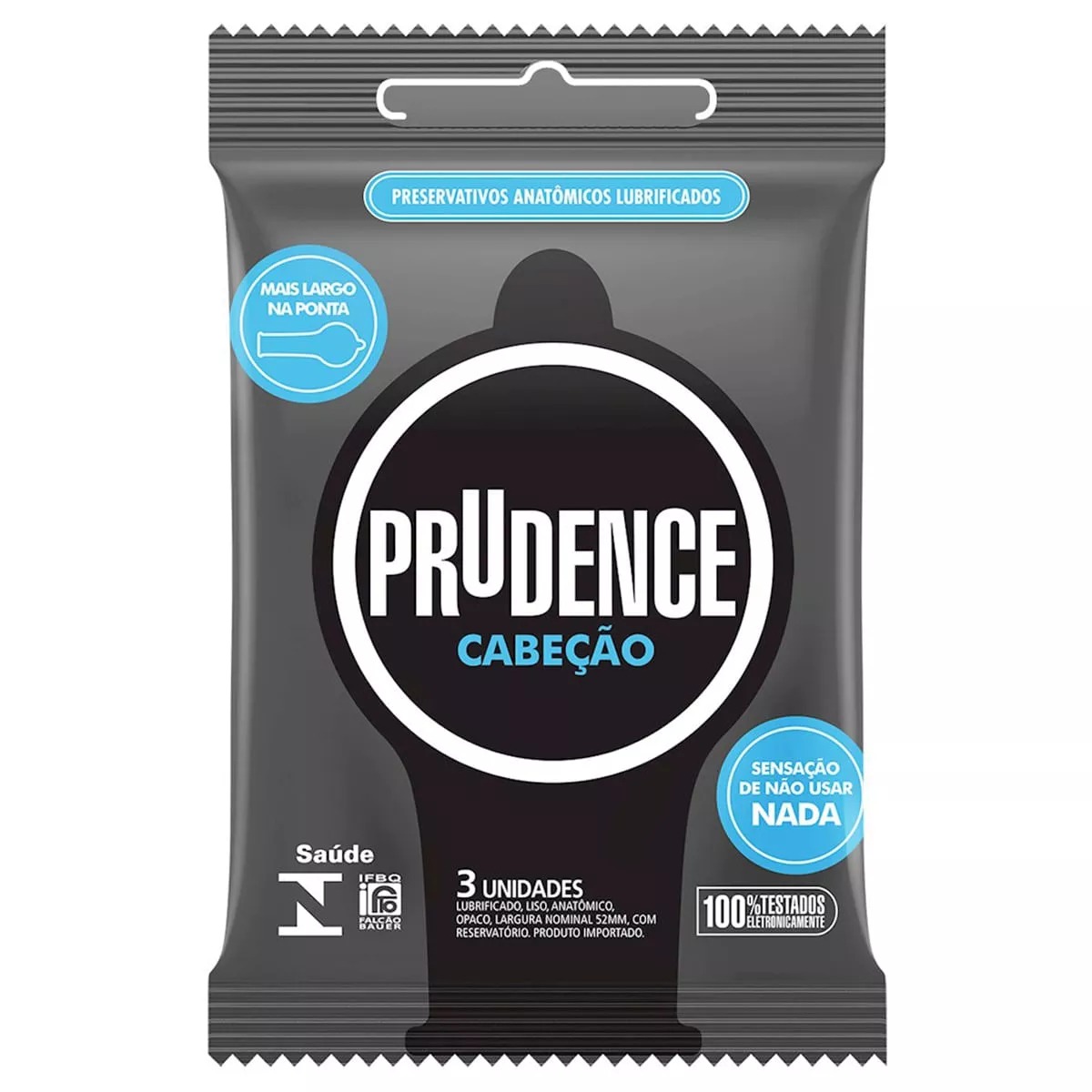 Preservativos Cabeção com 3 Unidades Prudence - RudHot